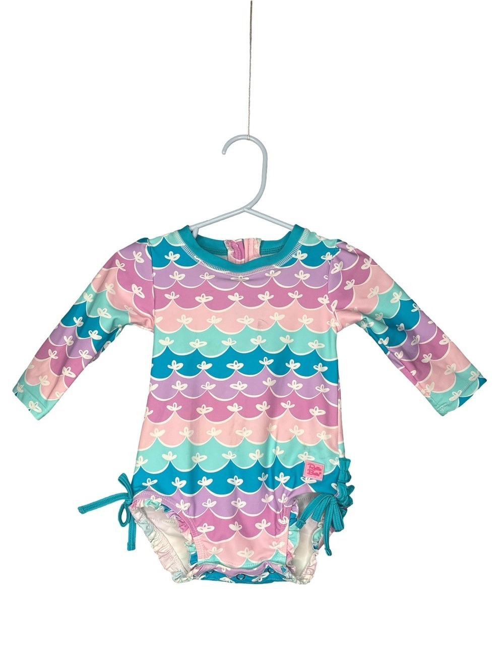 Ruffle Butts Multi-Stripe Swim Onesie 6-12M
